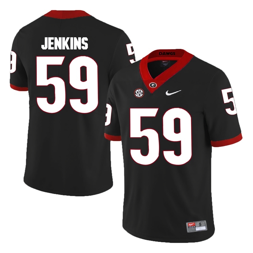 Georgia Bulldogs Men's NCAA Jordan Jenkins #59 Black Game College Football Jersey GVF0749IK